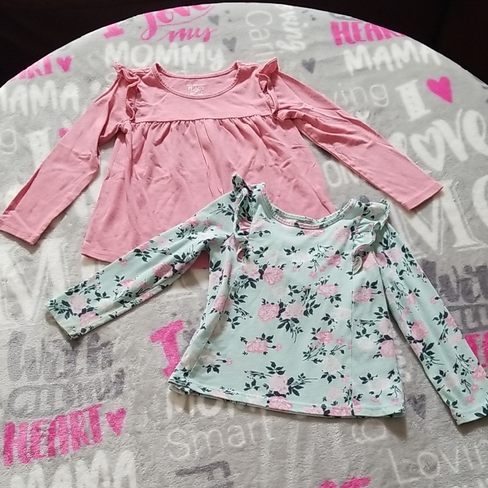 ❣5 for $25 Sale❣ Children's Place Pink and Floral Long Sleeve Tees - Size 3T
